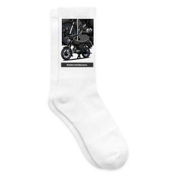 S51 (blau) // Illustration - Tennissocken - Weiß - Rechts