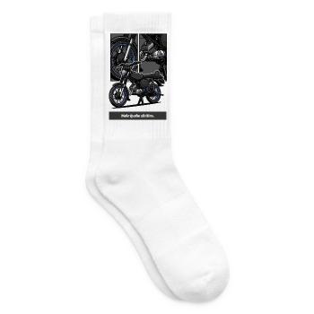 S51 (blau) // Illustration - Tennissocken - Weiß - Rechts