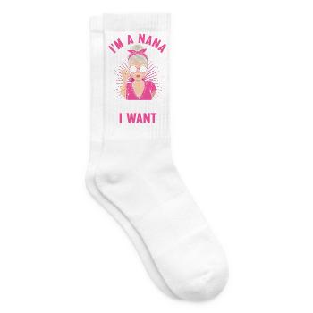 Im A Grandma I Do What I Want Nana Mimi Gigi - Tennissocken - Weiß - Rechts