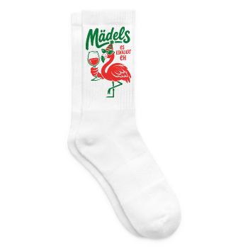 Wein Mädels Es Eskaliert Eh Weinfest - Tennissocken - Weiß - Rechts