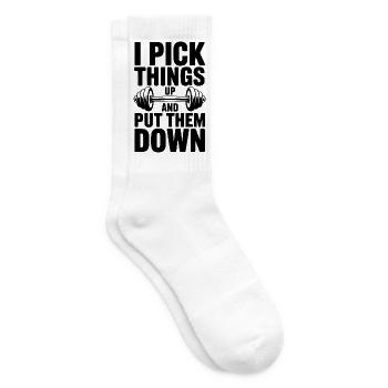 Ich hebe Sachen auf und lege sie wieder ab - Tennissocken - Weiß - Rechts