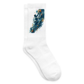 Evolution Bouldern – Cooles Kletterer Outfit - Tennissocken - Weiß - Rechts