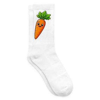 Karotten-Karotten-Gemüse - Tennissocken - Weiß - Rechts