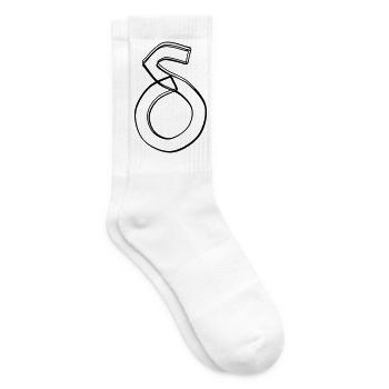 Griechischer Buchstabe Delta handgezeichnet - Tennissocken - Weiß - Rechts
