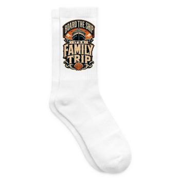 Board the Ship It's a Family Trip - Tennissocken - Weiß - Rechts