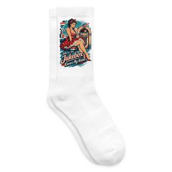 Where the Jukebox Knows My Name - Pin Up - Tennissocken - Weiß - Rechts