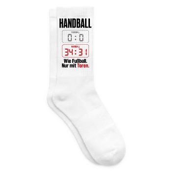 Handball – Wie Fußball, nur mit Toren - Tennissocken - Weiß - Rechts