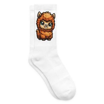 Fluffige Alpaka - Tennissocken - Weiß - Rechts
