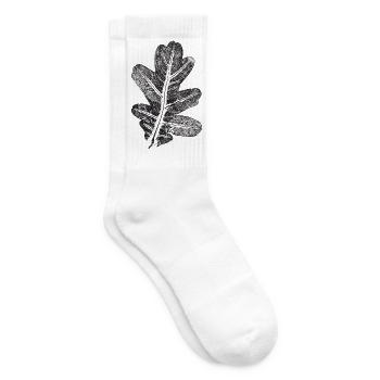 Eichenblatt / Botanik Blatt - Natur & Wald - Tennissocken - Weiß - Rechts