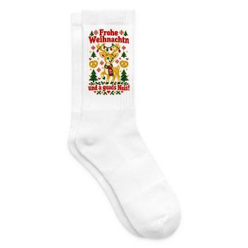 Frohe Weihnachtn a guads Neis - Tennissocken - Weiß - Rechts