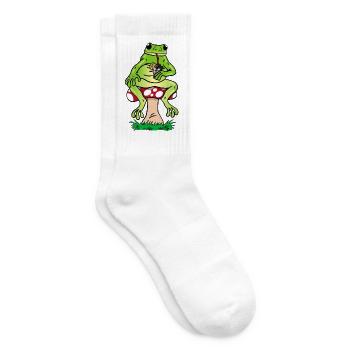 Frosch und Cocktail - Tennissocken - Weiß - Rechts