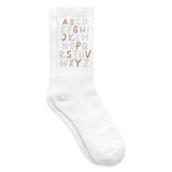 Alphabet Letters - Tennissocken - Weiß - Rechts