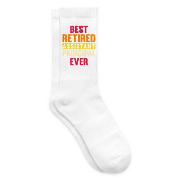 Best Retired Assistant Principal Ever - Tennis socks - white - Right