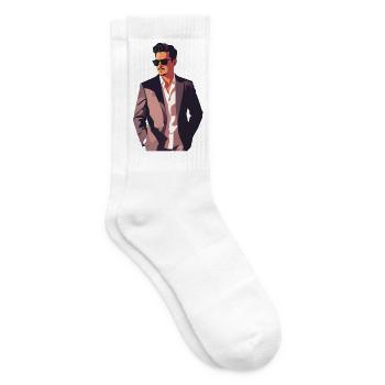 Gentleman Noir Powerlook Urban casual Style - Tennissocken - Weiß - Rechts