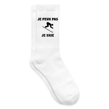 ICH KANN NICHT. SKI. SKI. SCHLÄGER. SCHNEE. SNOWBOARDEN - Tennissocken - Weiß - Rechts