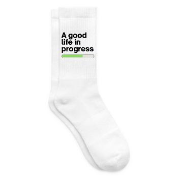 A good life in progress - Tennissocken - Weiß - Rechts