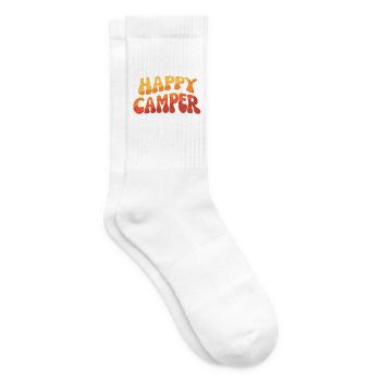 Happy Camper Gradient Text - Tennis socks - white - Right