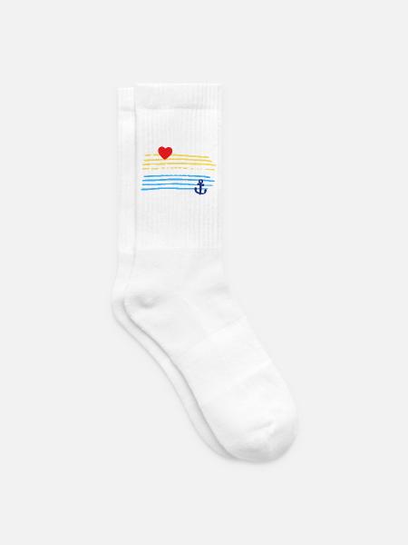 Ich liebe Fehmarn Küstenlook - Tennissocken - Weiß