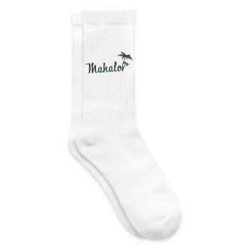 Mahalo Hawaii Palm Tree Beach Aloha Island Vibes - Tennis socks - white - Right