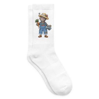 Gartenfreude mit dem kleinen Maulwurf Gärtner - Tennissocken - Weiß - Rechts