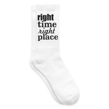 right time right place - Tennissocken - Weiß - Rechts