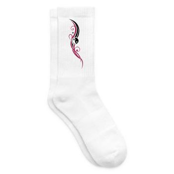 Yin & Yang Symbol mit Tribal - Chaussettes de tennis - blanc - Droite
