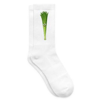 Lauch Lächel-Gesicht Cartoon - Tennissocken - Weiß - Rechts