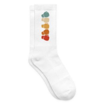 Boxhandschue Grafik Für Boxer Und Trainer - Tennissocken - Weiß - Rechts
