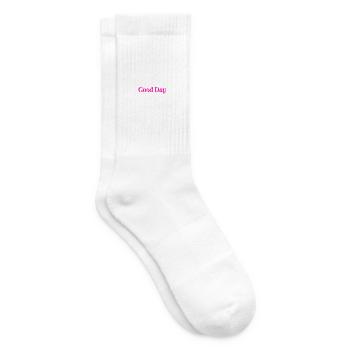 Bonne Journée Rose Retro - Chaussettes de tennis - blanc - Droite