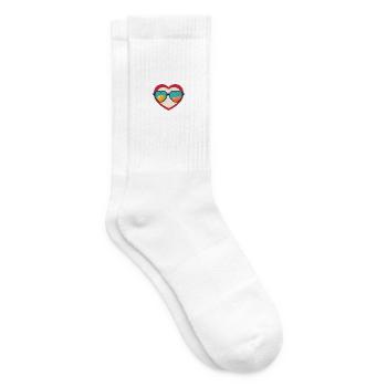 Herz Sonnenbrille Früchte Liebe Retro - Tennissocken - Weiß - Rechts