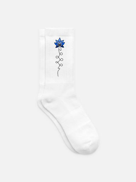 Unalome Lotus - Tennissocken - Weiß