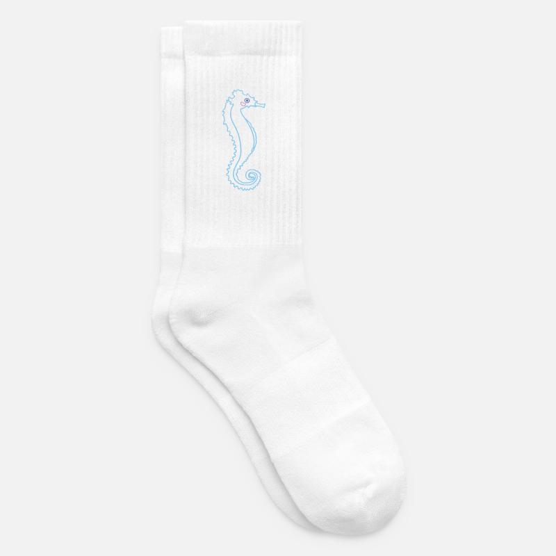 Seepferd Meerestier Tier - Tennissocken - Weiß
