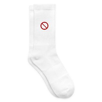 Verbotenes T-Shirt-Humorgeschenk - Tennissocken - Weiß - Rechts