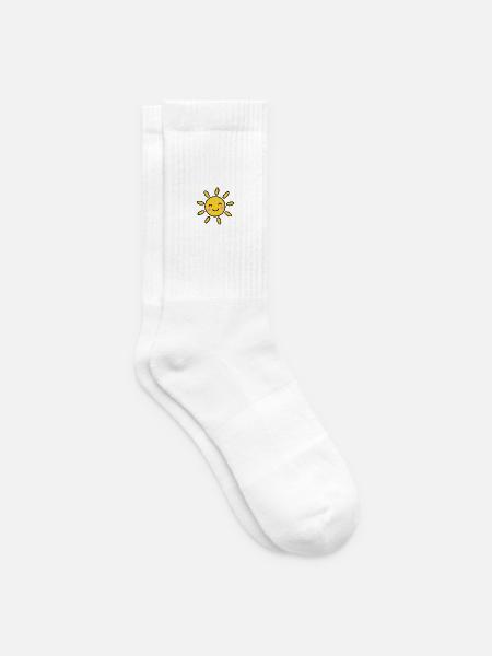 Sonnenlächeln Hoodie Motiv - Tennissocken - Weiß