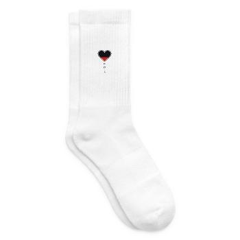 Herz ausgelaugt - Tennissocken - Weiß - Rechts