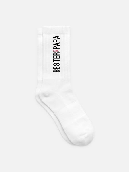 Bester Papa der Welt Geschenk - Tennissocken - Weiß
