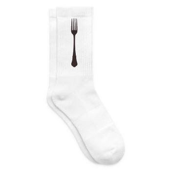 Fork Silhouette - Tennis socks - white - Right