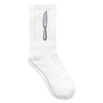 Küchenmesser Linienkunst - Tennissocken - Weiß - Rechts