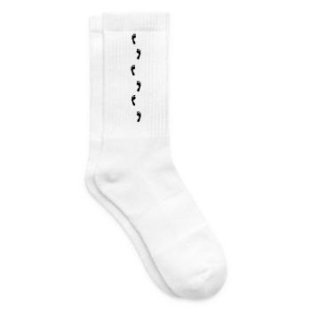 Empreintes de pas - Chaussettes de tennis - blanc - Droite