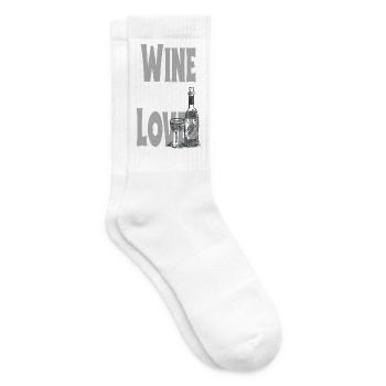 Wine Lover - I love Wein - Rotwein - Winzer - Art - Tennissocken - Weiß - Rechts