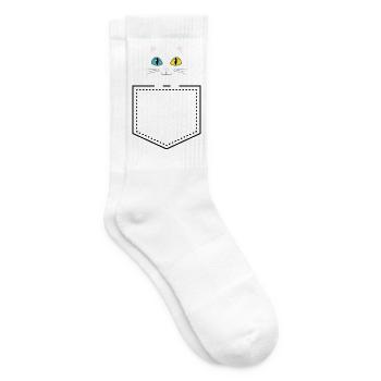 Angora turc animal de poche - Chaussettes de tennis - blanc - Droite
