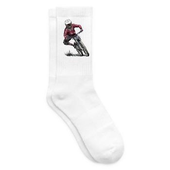 Mountainbike - Tennissocken - Weiß - Rechts