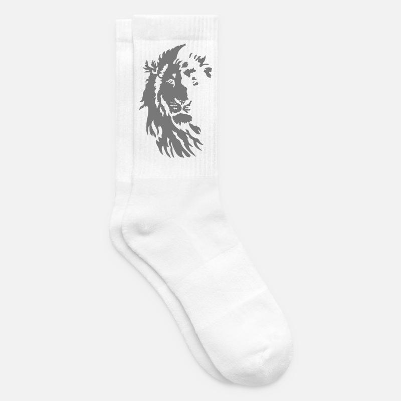 Löwe - Tennissocken - Weiß