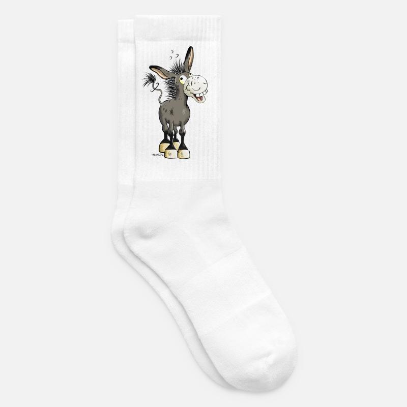 Smiling Donkey - Tennis socks - white