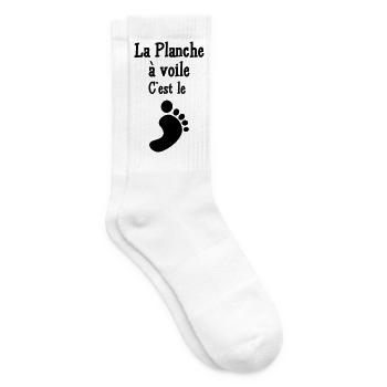 Windsurfen / Windsurfer / Windsurf / Windsurfing - Tennissocken - Weiß - Rechts