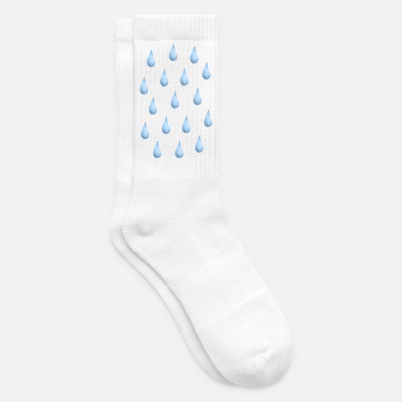 Regen Regentropfen - Tennissocken - Weiß