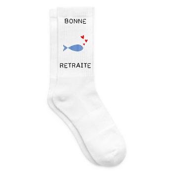 RETRAITE. BONNE RETRAITE. JOYEUSE RETRAITE - Chaussettes de tennis - blanc - Droite