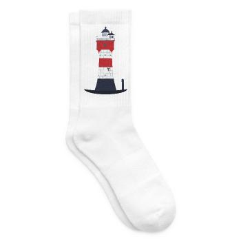 Phare Sable rouge sans texte, Mer du Nord, Offshore - Chaussettes de tennis - blanc - Droite
