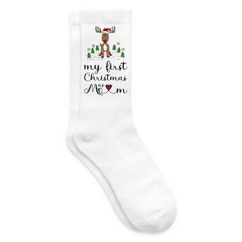 Mon premier Noël en tant que maman - Chaussettes de tennis - blanc - Droite
