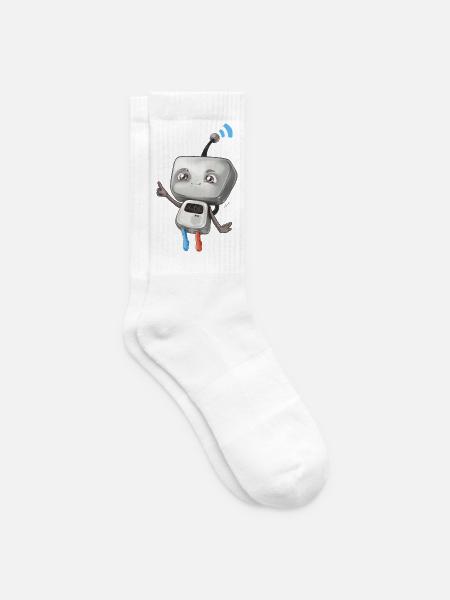 Kleiner Roboter - Tennissocken - Weiß